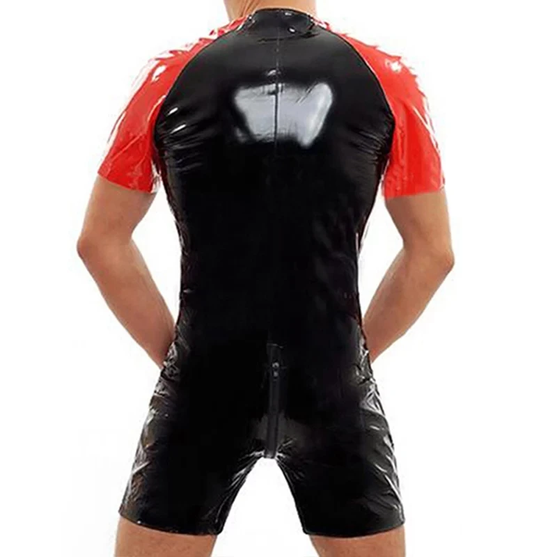 Sporting Plus Size Mens Ay Open Crotch Leather Catsuit For A A Sheath Latex Body - £37.43 GBP