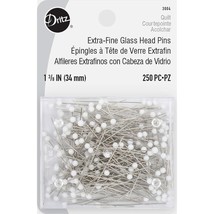 Dritz Extra-Fine Glass Head Pins, 1-3/8-Inch (250-Count) - £14.14 GBP