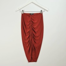 Missguided - NEW - Ruched Front Bodycon Skirt - Orange - UK 8 - £7.91 GBP