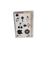 Stampin&#39; Up! Button Buddies Clear Mount Stamp Set Cherry, Snowman, Pumpk... - $11.25