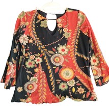 Nouvion Womens Blouse Multi-Color Size PM 100% Polyester 3/4 Sleeve Pullover - £9.23 GBP