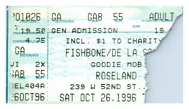 Fishbone De La Soul Goodie Mob Konzert Ticket Stumpf Oktober 26 1996 New York - £32.29 GBP