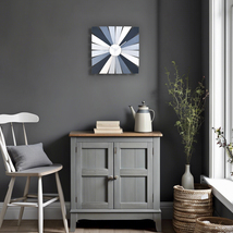 TimeBlend Ebony and Ivory - silver wall clock | European handmade clock - £126.63 GBP