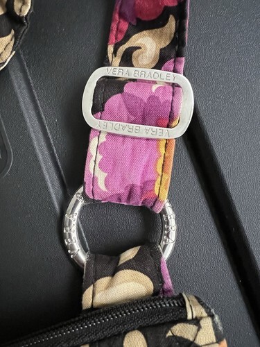 Vera Bradley Midnight Wildflowers Suzani Hipster Crossbody Bag - See Pictures Item image 3