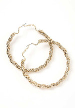 Sophisticated Twisted Textured Hoops - £12.78 GBP