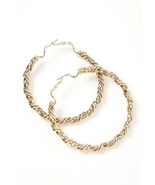 SOPHISTICATED TWISTED TEXTURED HOOPS - £12.50 GBP