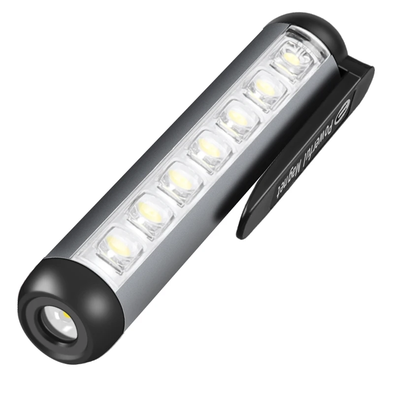 Pen Holder Flashlight Mini Portable 7 COB Side Light Waterproof Flashlight - £13.22 GBP