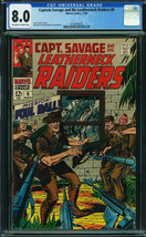Capt Savage+Leatherneck Raiders # 8..CGC Universal 8.0 VF grade..1968  comic--bc - £38.53 GBP