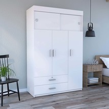 White Chile Armoire Cabinet w/ Rod, Shelves &amp; Drawers - $911.99