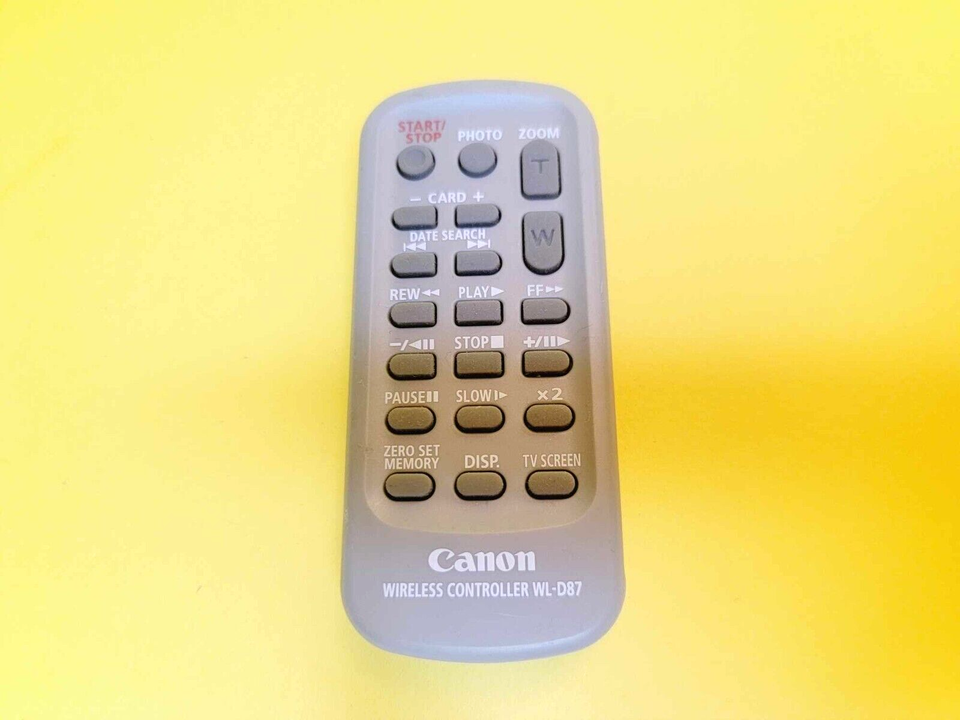 GENUINE CANON WIRELESS GRAY REMOTE CONTROLLER WL-D87 FOR CAMCORDERS VIDE... - $8.80