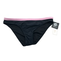 Salt + Cove Juniors&#39; Binding Hipster Bikini Bottoms Colorblock Black Pink L - £6.15 GBP