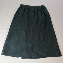 JH Collectibles Skirt Women’s Green Wool Blend Lined Slit Skirt Size SM 14 image 2