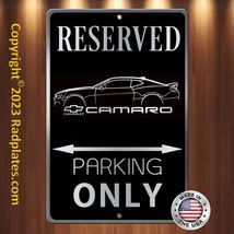 CAMARO Parking 8&quot;x12&quot; Brushed Aluminum and translucent Classy Black sign - £15.36 GBP