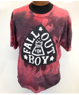Fall Out Boy Shirt Adult Sz L Manhead Rock Band Tie Dye Short Sleeve Mens Vtg - $15.00