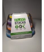 Flat Stacks Collapsible Silicone Food Storage Containers – Small 4 Pack ... - $15.83