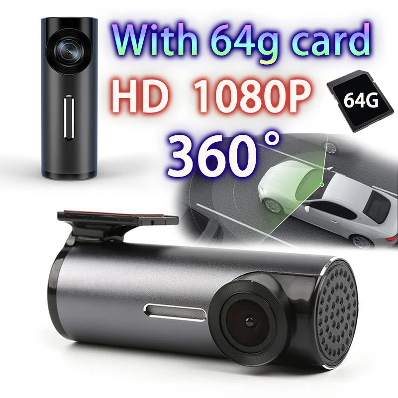 360 Degree Car Camera Driving RecorderWifi Car DVR HD 1080P Dash Cam Auto - £23.77 GBP+