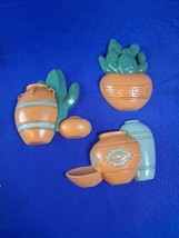 Burwood Products Plastic Wall Hanging Aztec/Southwestern Pots Lot of 3 - $18.69