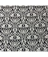 OUTDURA MORTIZ MICA BLACK FLORAL DAMASK OUTDOOR INDOOR FABRIC BY YARD 54"W - $15.83