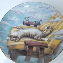 Danbury Mint Collectors Plate Cat Day Afternoon by Gary Patterson Comical NEW - £23.72 GBP