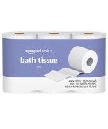 Amazon Basics 2-Ply Toilet Paper, Unscented, 350 Sheets per Roll, 6 Count - $9.89