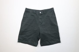 Vtg Patagonia Mens 34 Faded Spell Out Organic Cotton Denim Shorts Green Jorts - £54.33 GBP