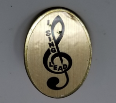 I Sing Lead Music Treble Clef Symbol Lapel Pin Union Made 65 - £7.12 GBP