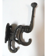 Antique Cast Bronze Decorative Hat &amp; Coat Rack, Hook, for wall...great c... - $21.78