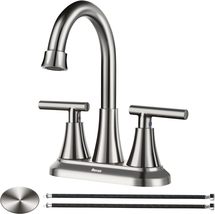 4 Inch Bathroom Faucets for Sink 3 Hole, Faucet for Bathroom Sink with P... - £21.23 GBP