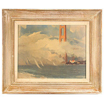 &quot; Estate Nebbia &quot; Da Louis Macouillard Stampa con Cornice 42.5cmx19 1.9cm - £254.51 GBP