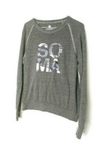 SoulCycle Size Small Gray Sweatshirt SOMA Graphic Print Gray White Camo - £11.13 GBP