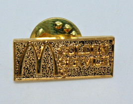 McDonalds Golden Service Crew Employee Collectible Pinback Pin Button Gold - £8.66 GBP