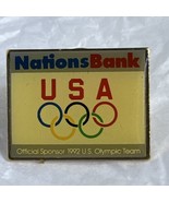 Nations Bank 1992 Barcelona Spain USA Olympics Logo Olympic Games Lapel ... - £6.21 GBP