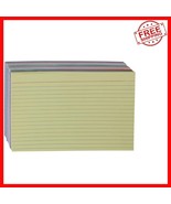 300 Count Ruled Color Index Cards - Versatile 5x8 Assorted Pack for Study - $37.17 CAD