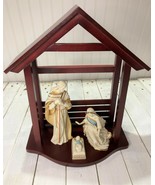 Lenox First Blessing 4 Pc Nativity Joseph, Mary Baby Jesus  w/WOOD CRECH... - £168.14 GBP