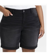 AVA AVA Womens Rise Black Stretch Bermuda Size 26 W/9”.ShipN24Hours - $66.39 CAD