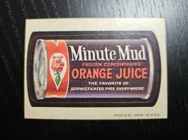 Topps Wacky Packages 2nd Series 1973 MINUTE MUD Frozen Orange Juice Sticker - $27.11 CAD
