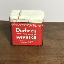 Vintage Durkee&#39;s Imported Ground Paprika  Spice Advertising Tin 1-1/4 oz - £4.62 GBP