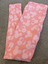 NWT LuLaRoe Disney Leggings OS Mickey Minnie Mouse Dots Pastel Pink - £16.44 GBP