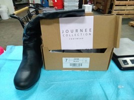Journee collection Jayne Calf Boots Size 7, Black 9138ae - £15.47 GBP