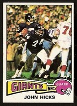 New York Giants John Hicks Rc Rookie Card 1975 Topps # 283 Ex - £0.39 GBP