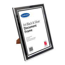 Carven Document Frame A4 - Black/Silver - £34.40 GBP