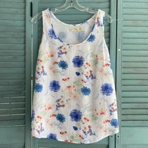 Faded Glory Shirt Blouse ~ Sz M 8-10 ~ Blue &amp; White ~ Sleeveless - £9.19 GBP