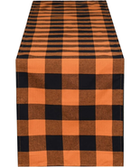 Halloween Buffalo Check Plaid Table Runner Cotton Polyester Blend Classi... - $313.66 MXN