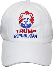 Trump Republican LION 100% Cotton Embroidered Cap HAT MAGA Donald Trump Crest - £17.40 GBP