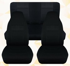 Front and Rear car seat covers fits Jeep Wrangler LJ 2003-2006 Solid black - £95.09 GBP
