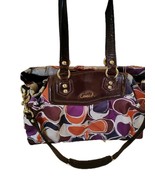 Coach Brown Multi Ashley Hand Scarf Print Satchel Bag &amp; Wallet (Pre-owned) - $49.02 CAD