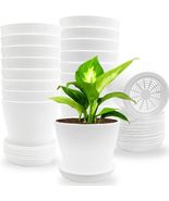 12 Pack 4 Inch White Plastic Planters,Round Flower Plant Nursery Pot wit... - £15.71 GBP+