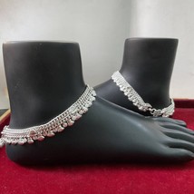 Anklet Silver Plated Ankle Chain Women Party Foot Bracelet Payal Indian Anklets - $16.58