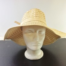 San Diego Hat Company Floppy Hat Beige Summer Beach Classy Bow - £16.99 GBP