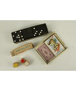 Vintage Estate Toy Lot DOMINOES Tantalizer &amp; Whitman Snap Card Game - £10.66 GBP